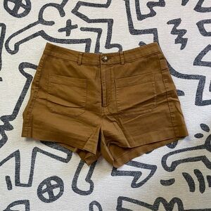 Madewell Monroe Linen Blend High Waisted Shorts